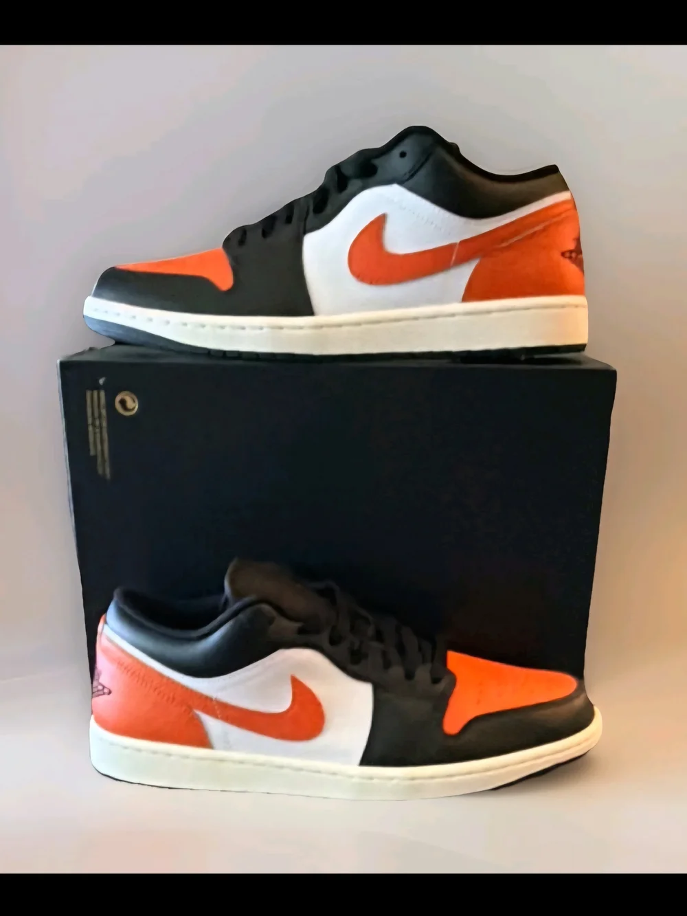 Jordan Air Jordan 1 Low Black Starfish White Sail 553558-081 GS 5Y Womens 6.5
